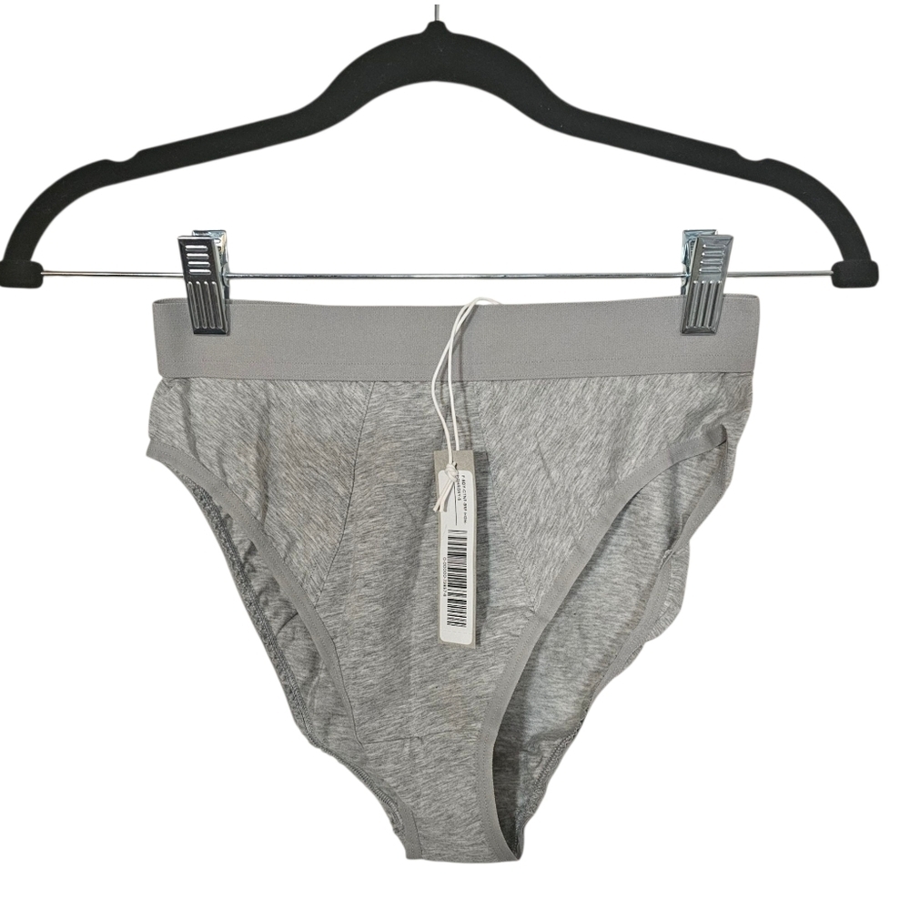 Everlane The Cotton High Waisted Boy Brief Underwear in Grey•Size S•NWT! - Picture 2 of 8